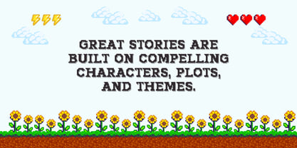 Hercules Pixel Font Font Poster 5