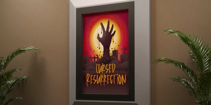 Russed Handbrush Font Poster 11