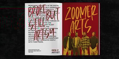 Russed Handbrush Font Poster 3