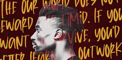 Russed Handbrush Font Poster 4