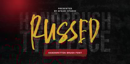 Russed Handbrush Font Poster 1
