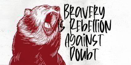 Russed Handbrush Font Poster 7