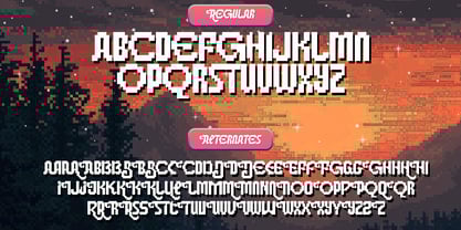 Pixelora Font Poster 3