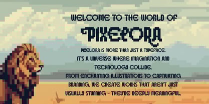 Pixelora Font Poster 2