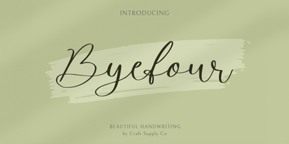 Byefour Font Poster 1