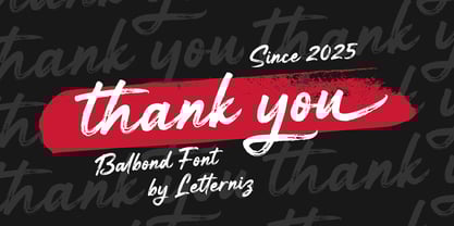 Balbond Font Poster 8