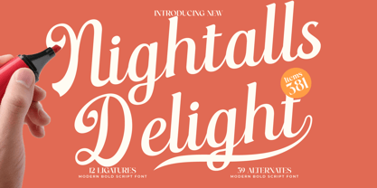 Nightalls Delight Font Poster 1