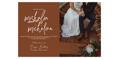 Lisasha Signature Font Poster 3