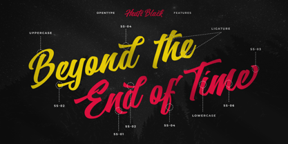 Heats Black Font Poster 8