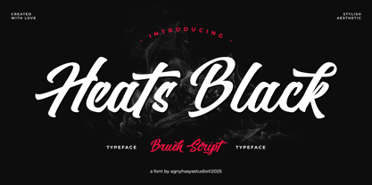 Heats Black Font Poster 1