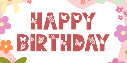 Butterfly Season Font Poster 3