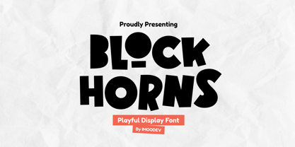 Block Horns Font Poster 1
