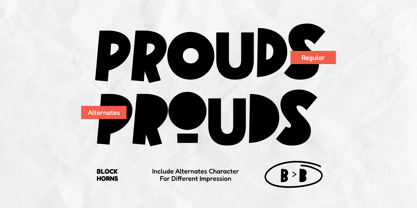 Block Horns Font Poster 3