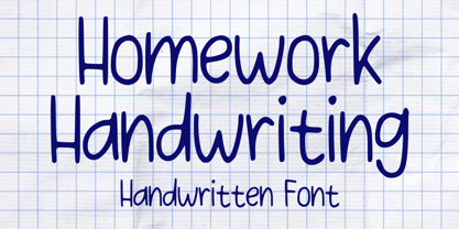Homework Handwriting Font Poster 1