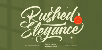Rushed Elegance Font Poster 1
