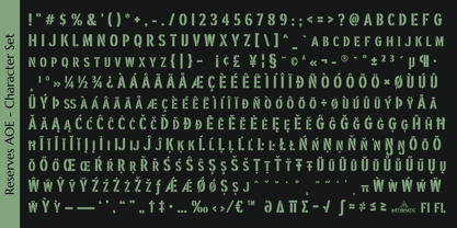 Reserves AOE Font Poster 7