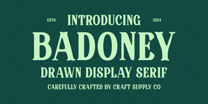 Badoney Drawn Font Poster 1