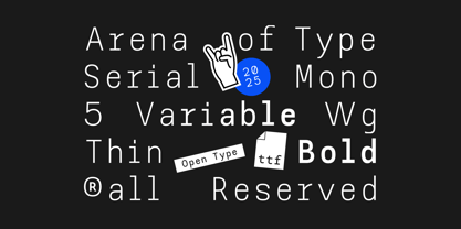 AOT Serial Mono Font Poster 2