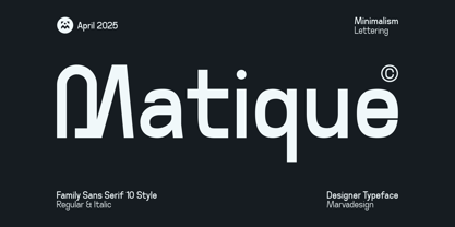 Matique Font Poster 1