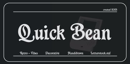Quick Bean Font Poster 1