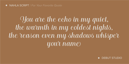 Nahla Script Regular Font Poster 2