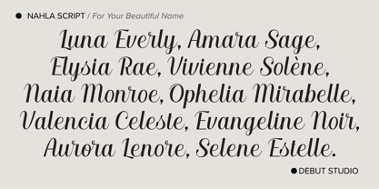 Nahla Script Regular Font Poster 4