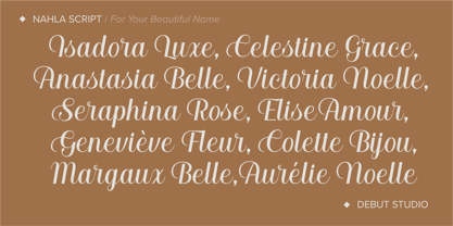 Nahla Script Regular Font Poster 5