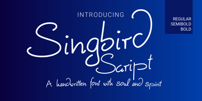 Singbird Script Font Poster 1