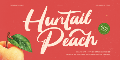 Huntail Peach Font Poster 1