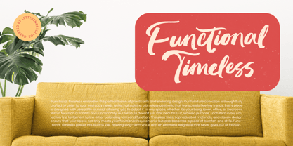 Huntail Peach Font Poster 7