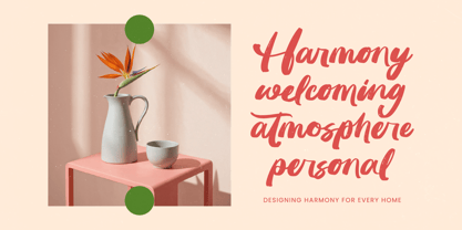 Huntail Peach Font Poster 5