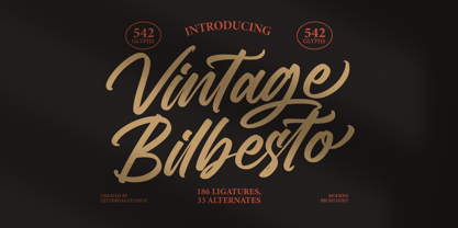 Vintage Bilbesto Font Poster 1