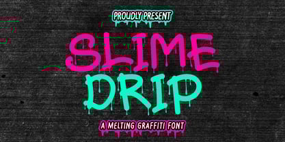 Slime Drip Font Poster 1