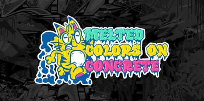 Melting Graffiti Font Poster 3