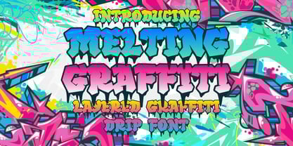 Melting Graffiti Font Poster 1