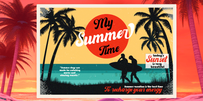 Magenta Vintage Font Poster 7