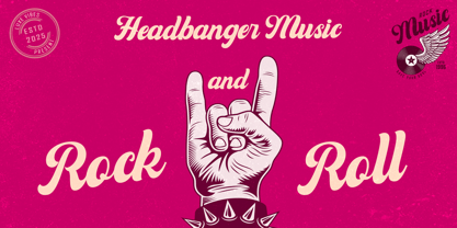 Magenta Vintage Font Poster 5