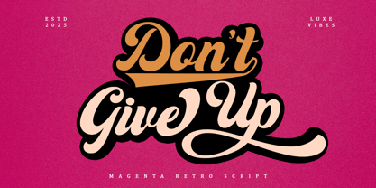 Magenta Vintage Font Poster 4