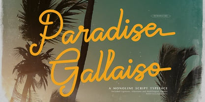 Paradise Gallaiso Font Poster 1