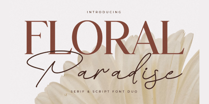 Floral Paradise Font Poster 1