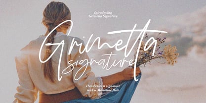 Grimetta Signature Font Poster 1
