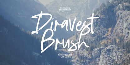 Diravest Signature Brush Font Poster 1