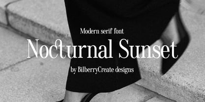 Nocturnal Sunset Font Poster 1