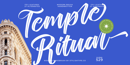 Temple Ritual Font Poster 1