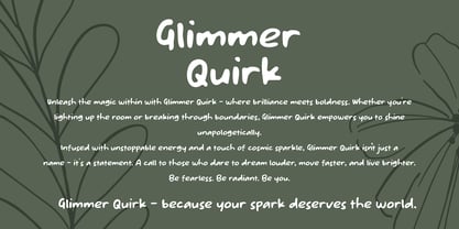 Glimmer Quirk Font Poster 2