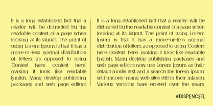 Dispencer Font Poster 6