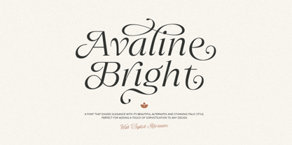 Avaline Bright Font Poster 1