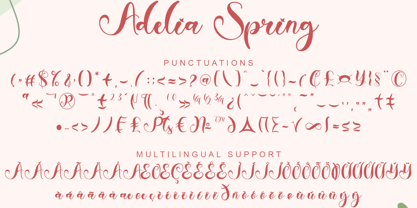 Adelia Spring Font Poster 6