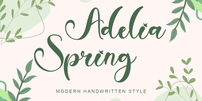 Adelia Spring Font Poster 1
