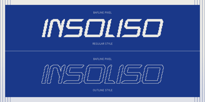 Bafline Pixel Font Poster 2